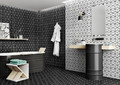 Glazed Gres Tile Rhombus 26.5 x 51 cm, black, 0.95 m2