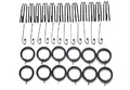 GoodHome Set for Hanging Curtains, black