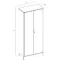 GoodHome Storage Cabinet Rand 180 x 80 x 40 cm, matt black