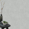 GoodHome Vinyl Wallpaper on Fleece Tarenna, silver