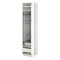 METOD / MAXIMERA High cabinet with cleaning interior, white/Ringhult white, 40x60x200 cm