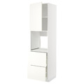 METOD / MAXIMERA Hi cab f ov w dr/2 frnts/2 hi drwrs, white/Vallstena white, 60x60x220 cm