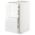 METOD / MAXIMERA Base cb 2 frnts/2 low/1 md/1 hi drw, white, Voxtorp high-gloss/white, 40x60 cm