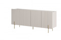 Cabinet Malmi 200 cm, cashmere, crema bianca, gold legs