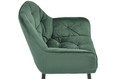 Glamour Chair with Armrests EMMA, velvet, dark green