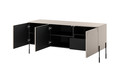 Three-Door TV Cabinet with Drawer Unit Sonatia 150, cashmere