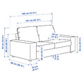 VIMLE 2-seat sofa, with wide armrests/Gunnared beige