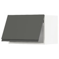 METOD Wall cabinet horizontal w push-open, white/Voxtorp dark grey, 60x40 cm