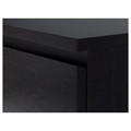 MALM Chest of 3 drawers, black-brown, 80x78 cm