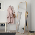 IKORNNES Standing mirror, ash, 52x167 cm