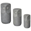 TONAD Decoration set of 3, owl, grey