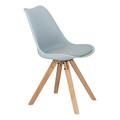 Dining Chair Norden Star Square, natural/grey
