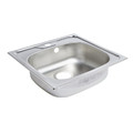 Steel Kitchen Sink Gamow 1 Bowl, satin