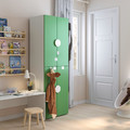 SMÅSTAD / PLATSA Wardrobe, white green/with 2 clothes rails, 60x42x181 cm