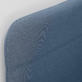 BLÅKULLEN Uph bed frame with corner headboard, Knisa medium blue, 90x200 cm
