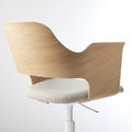 FJÄLLBERGET Conference chair, white stained oak veneer, Gunnared beige light beige