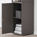 EKET Storage combination with feet, dark grey, 35x35x107 cm