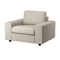 VIMLE Armchair, with wide armrests Gunnared/beige