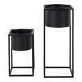 Plant Stands Set of 2pcs Marla, black