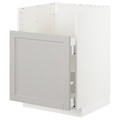 METOD / MAXIMERA Bc f BREDSJÖN snk/1 frnt/2 drws, white, Lerhyttan light grey, 60x60 cm