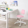 ÖRFJÄLL Children's desk chair, white, Vissle pink