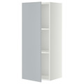 METOD Wall cabinet with shelves, white/Veddinge grey, 40x100 cm