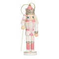 Christmas Tree Decoration Nutcracker 12cm Set of 2pcs, pink