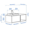 ÄNGSJÖN / BACKSJÖN Wash-stand/wash-basin/tap, oak effect/white marble effect, 102x49x41 cm