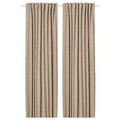 ROSENMANDEL Room darkening curtains, 1 pair, yellow-beige, 135x300 cm