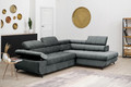 Corner Sofa-Bed Right Dragonis Dark Grey Monolith 85