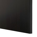 BESTÅ TV storage combination/glass doors, black-brown/Lappviken black-brown clear glass, 300x42x193 cm