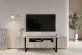 TV Cabinet Verica 200 cm, biscuit oak/black legs