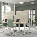 MITTZON Acoustic screen for desk, Gunnared beige, 125x72 cm