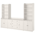 HAUGA Storage combination, white, 279x46x199 cm