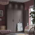 PAX / FORSAND Wardrobe, dark grey/dark grey, 150x60x236 cm