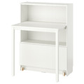 BILLY Bookcase with desk and drawer, white, 80x106 cm