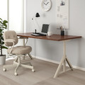 IDÅSEN Desk, brown, beige, 160x80 cm