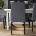 BERGMUND Chair, black/Gunnared medium grey