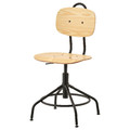 KULLABERG Swivel chair, pine, black