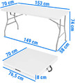 Folding Catering Table 150cm, white