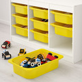 TROFAST Storage combination with boxes, white, yellow, 99x44x56 cm