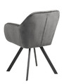 Upholstered Chair Lola, auto return, velvet, dark grey