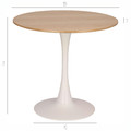 Table Simplet Skinny 80 cm, oak/white