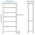 HEMNES Bookcase, white stain, 90x197 cm