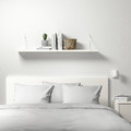 BERGSHULT / PERSHULT Wall shelf, white, white, 120x20 cm