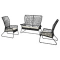 TALLSKÄR 4-seat, lounge set, outdoor anthracite/Kuddarna light grey-beige