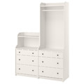 HAUGA Storage combination, white, 140x199 cm