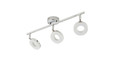 GoodHome Ceiling Spotlight Muesis 3x LED, chrome