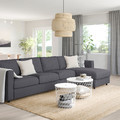 VIMLE 4-seat sofa with chaise longue, Gunnared medium grey