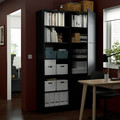 BESTÅ Storage combination with doors, black-brown, Lappviken/Stubbarp black-brown, 120x42x202 cm